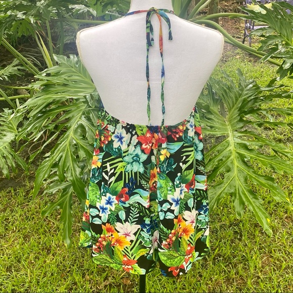 Show Me Your MuMu tropical floral print halter top - Picture 5 of 16